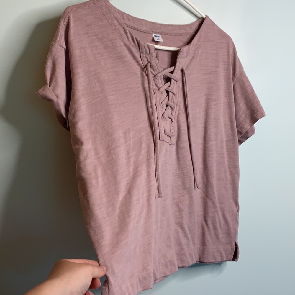 Lace up tee